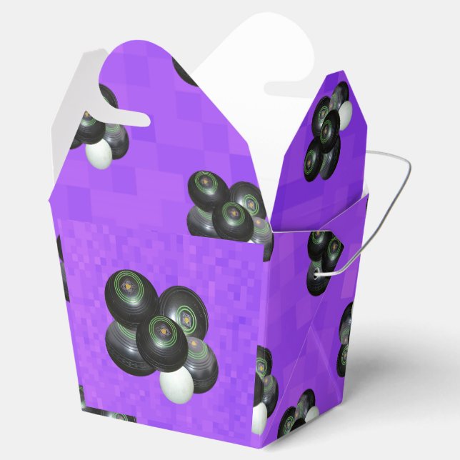 Lila Rasenschüsseln, Gastgeschenk Geschenkschachtel (Geöffnet)