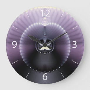 Lila Raum Große Wanduhr