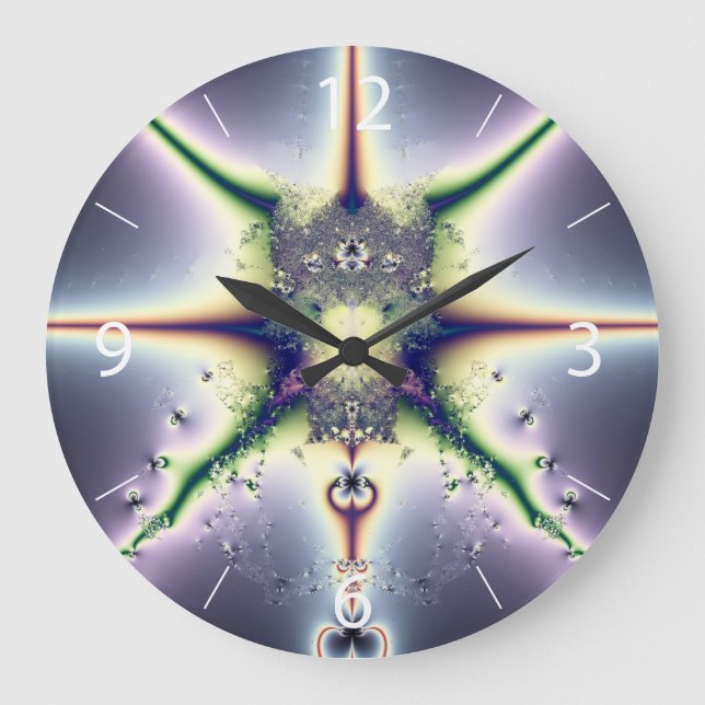 Lila Raum Große Wanduhr (Vorderseite)