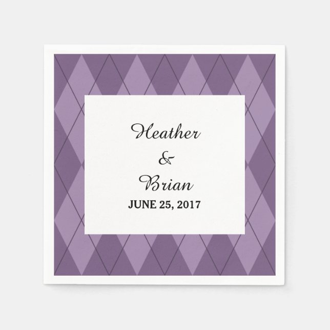 Lila Raute Papier Napkins Serviette (Vorderseite)