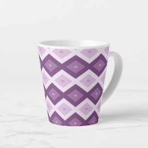 Lila Rautenmuster Milchtasse