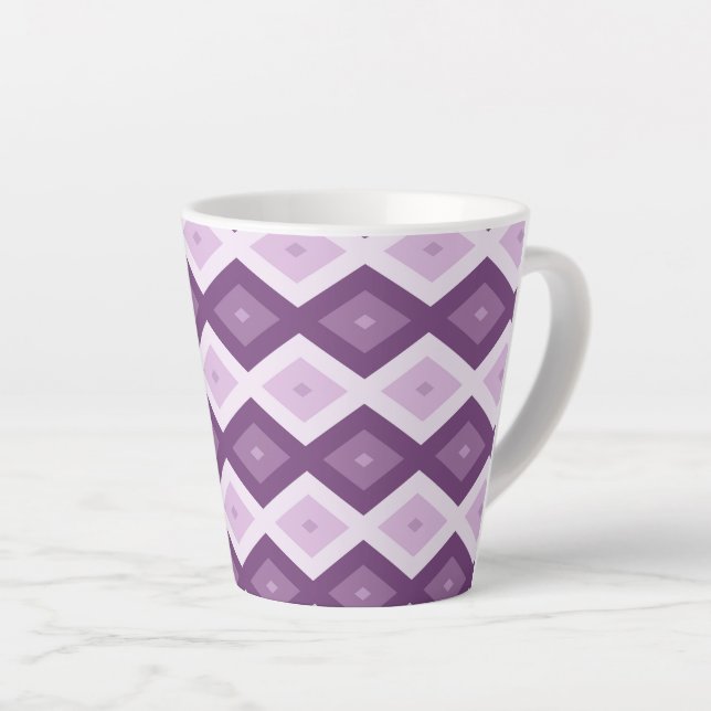 Lila Rautenmuster Milchtasse (Rechte Ecke)