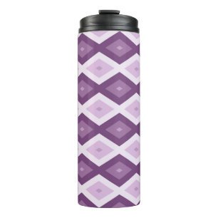 Lila Rautenmuster Thermosbecher