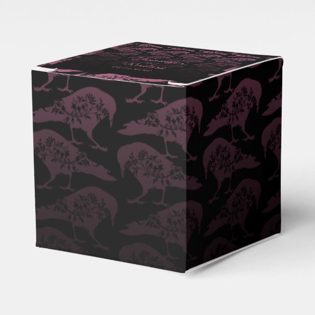 Lila Raven Gothic-Gastgeschenk Hochzeit Geschenkschachtel (Vorderseite)
