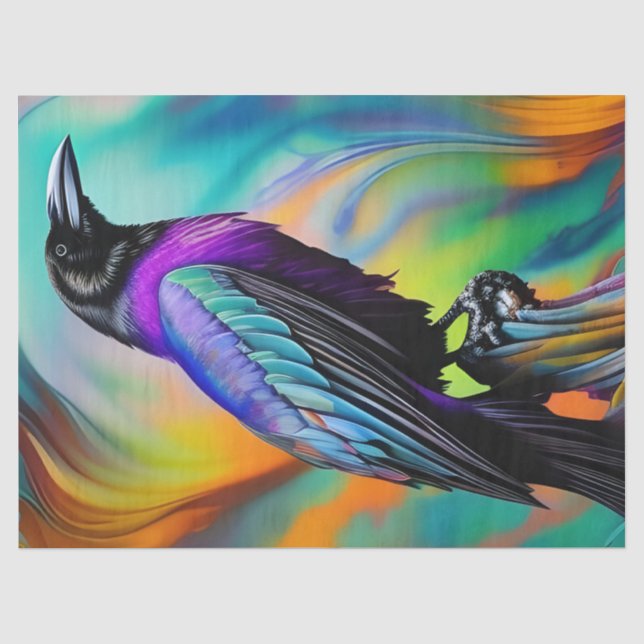 Lila Raven, Hintergrund für Nordlichter Seidenpapier (Vorderseite)