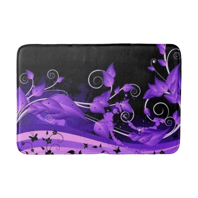 Lila Reben Bath Mat Badematte (Vorderseite)
