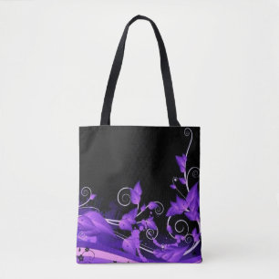 Lila Reben Tote Beutel Tasche