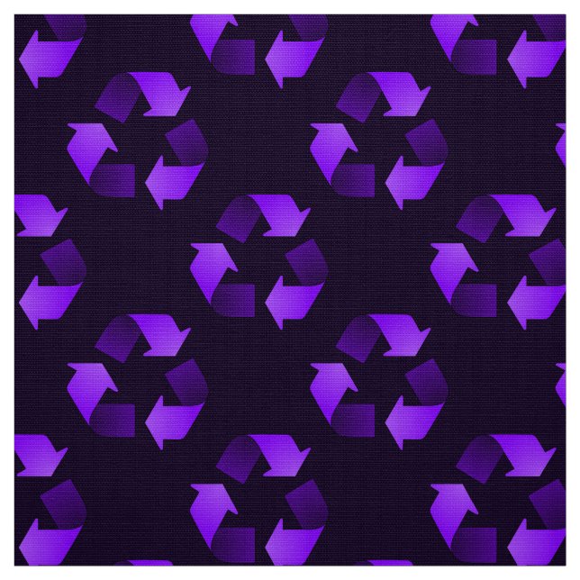 Lila recycelndes Symbol Stoff (Muster)