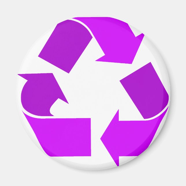 Lila Recycle Magnet (Vorne)