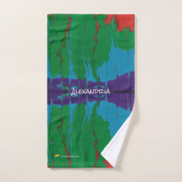 Lila Red Green Blue Abstrakt Sweattuch Handtuch