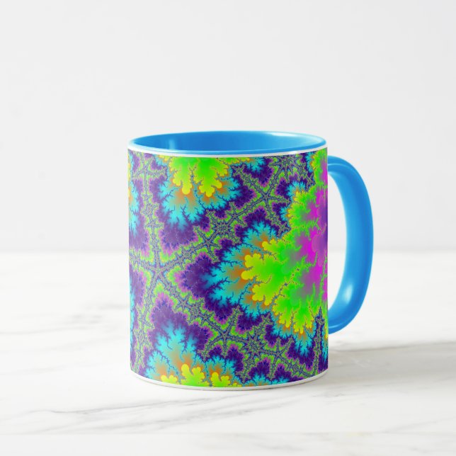 Lila Reef Starfish Tasse (VorderseiteRechts)