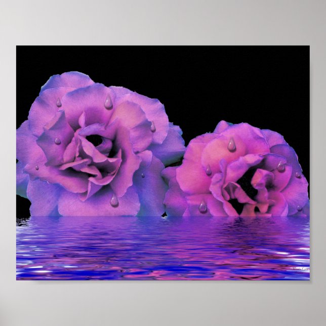 Lila Regen - Drucken, Werteplakatpapier Poster (Vorne)