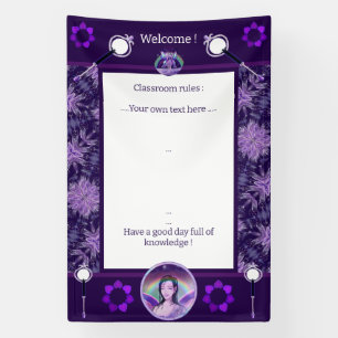 Lila Regen Fee Banner