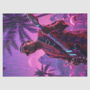Lila Regen verzaubert Flamingos Rockstar Seidenpapier
