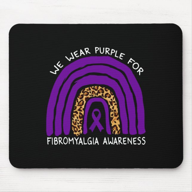 Lila Regenbogen bei Fibromyalgie Mousepad (Vorne)