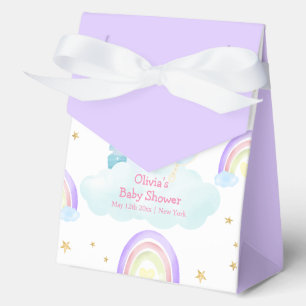 Lila Regenbogenmoon Star Unicorn Kinderdusche Geschenkschachtel