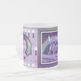 Lila Regenfee Mattglastasse