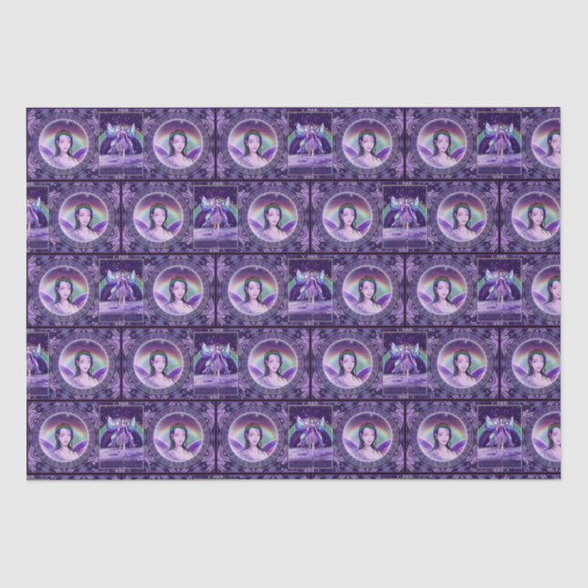 Lila Regenfee Seidenpapier (Vorderseite)