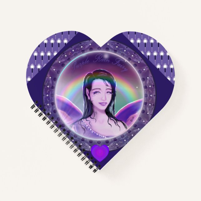 Lila Regenmärchen Notizbuch (Vorderseite)