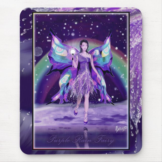Lila Regenmäuse-Pad Mousepad (Vorne)
