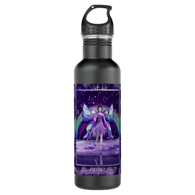 Lila Regenmilch Wasserflasche Edelstahlflasche (Vorderseite)