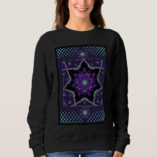 Lila Regenschirm und Herz .7 Tanklappen Sweatshirt