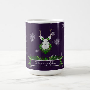 Lila Rentier-Kaffee-Tasse Kaffeetasse