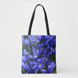 Lila Reticulated Irises Floral Tasche