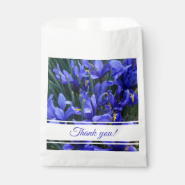 Lila Reticules Irises floral Vielen Dank Geschenktütchen