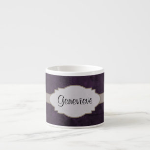 Lila Retro-Abstrakte Typenschild Espressotasse