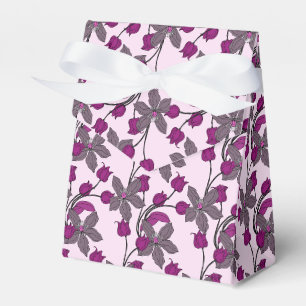Lila retro-ethnisches elegantes Blumenmuster Geschenkschachtel