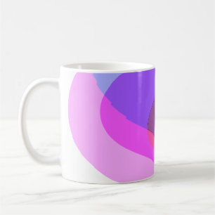 Lila Retro Groovy Abstrakt 409 Kaffeetasse