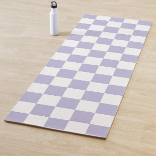 Lila Retro-Karo Yogamatte
