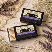 Lila Retro-Kassettenband-Hochzeitsgeschenk