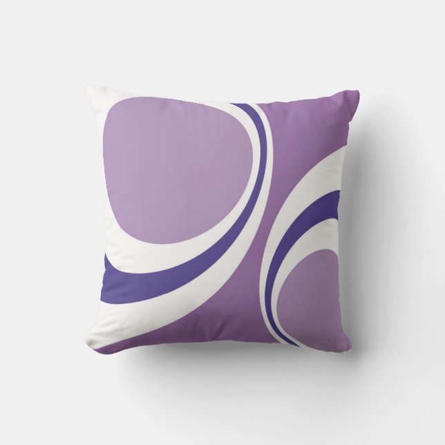 lila retro Kissen (Vorderseite)