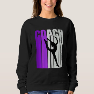 Lila Retro Künstlerischer Rhythmischer Gymnastik-T Sweatshirt