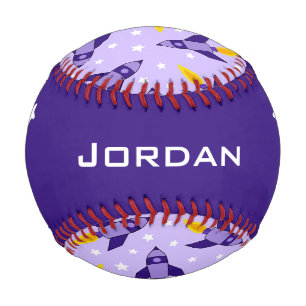 Lila Retro-Raketenbaseball Baseball