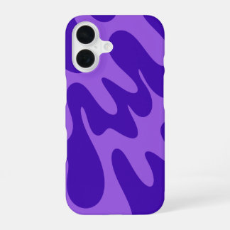 Lila Retro Style Wellen Handyhülle iPhone 16 Hülle