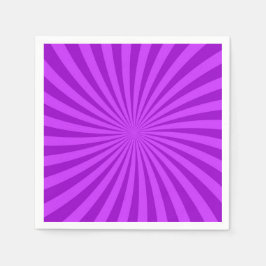 Lila Retro Sunburst Background Serviette