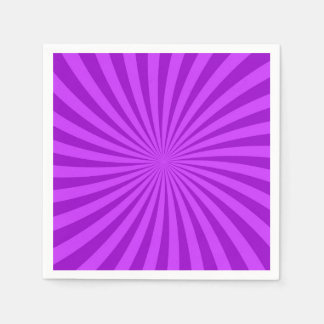 Lila Retro Sunburst Background Serviette