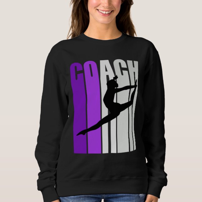 Lila Retro-Tanzlehrer Unterricht Sweatshirt (Vorderseite)