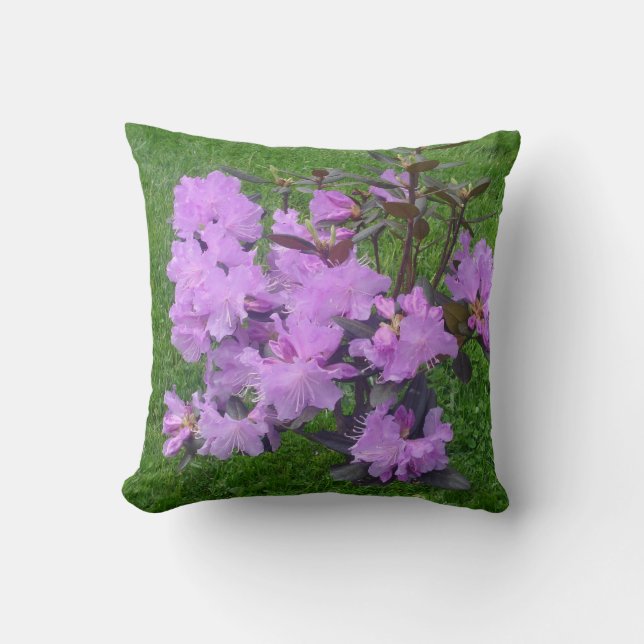 Lila Rhododendren Kissen (Vorderseite)