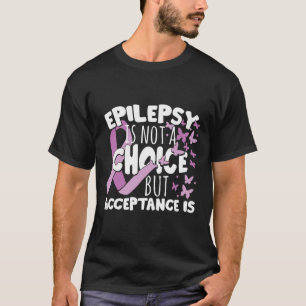 Lila Ribbon Epilepsie Awareness Akzeptanz T-Shirt