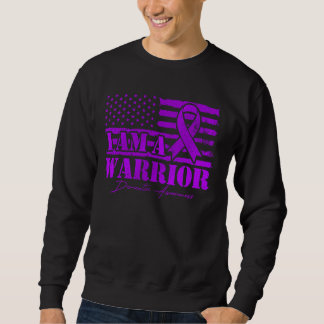 Lila Ribbon I bin ein Krieger-Demenz-Bewusstsein Sweatshirt
