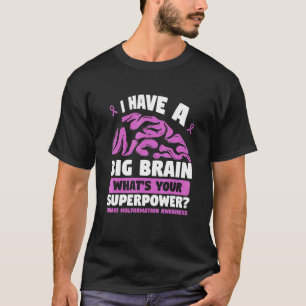 Lila Ribbon Superpower Chiari Malware Aware T-Shirt