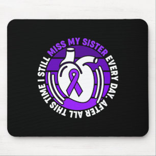 Lila Ribbon-Überdosierung Aufmerksamkeit Miss Schw Mousepad