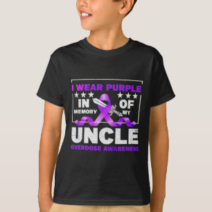 Lila Ribbon Überdosierung Monat Kostüm Unc T-Shirt