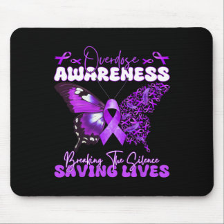 Lila Ribbon Überdosierung Sensibilisierung Tag Sch Mousepad