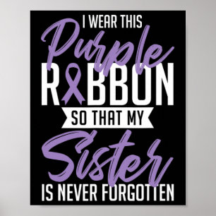 Lila Ribbon-Überdosierungs-Tagesgeschenk Poster