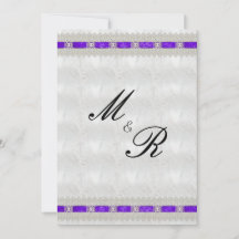 Lila Ribbon, White Satin Wedding